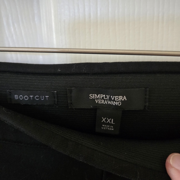 Vera Wang Bootcut Pants Trousers Pull-on Career Plus Size XXL Black EUC - Picture 3 of 5